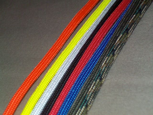 Paracord Colors Side by Side